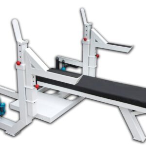 Скамья для жима горизонтальная (разгруз. платформа, страховка, гидропривод до 400кг) Plastep 102