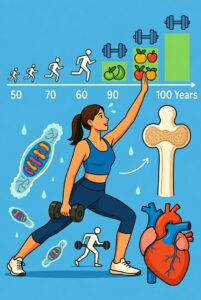 Биохакинг для долголетия: тренировки после 50 замедляющие старение