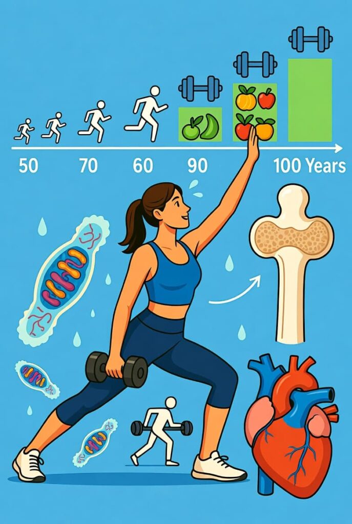 Биохакинг для долголетия: тренировки после 50 замедляющие старение